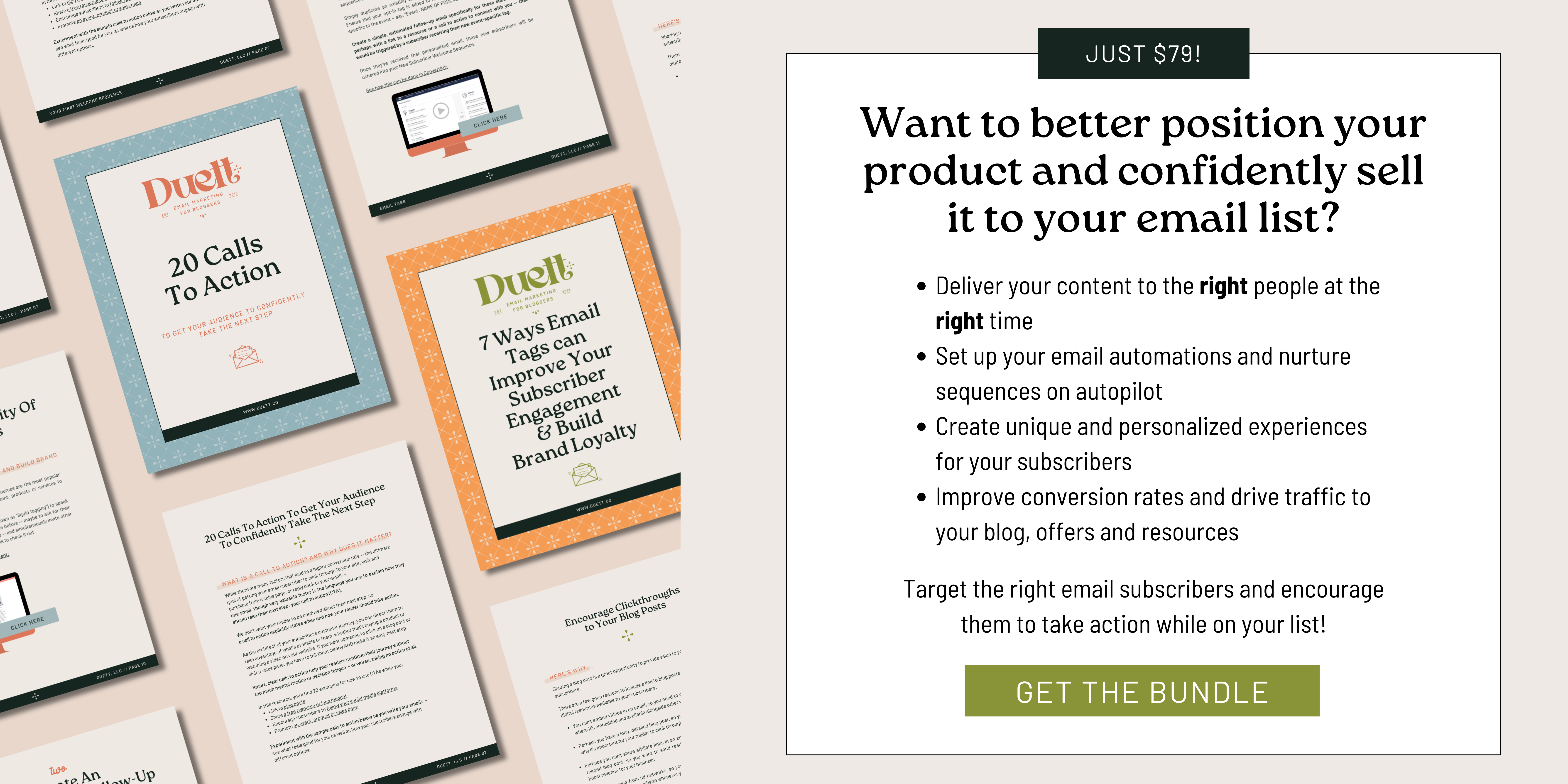 Bundle to better position your product and confidently sell to your email list 