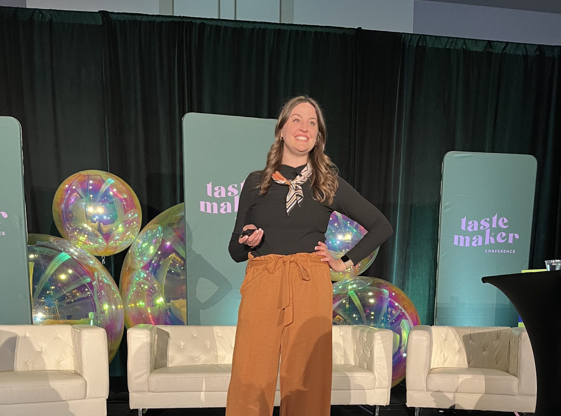 Image of Allea leading a workshop on segmentation at Tastemaker